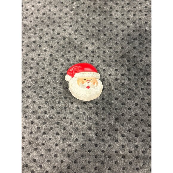 Vintage Christmas Pin Set W/ Teddy Bear Ornament Santa Cow & More  Brooches - Picture 12 of 15